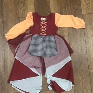 Kids Medieval Costume with Orange and Burgundy